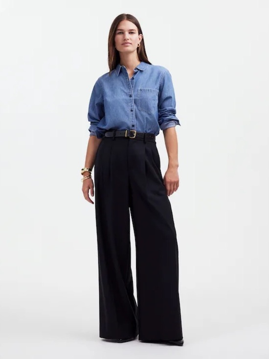 Madewell Pants - Madewell The Harlow Superwide-Leg Trouser Size 4 NWT